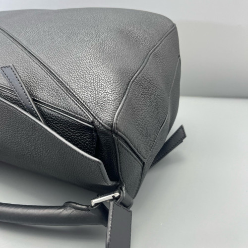 Loewe Large Puzzle Grained Calfskin Black