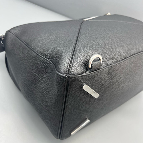 Loewe Large Puzzle Grained Calfskin Black