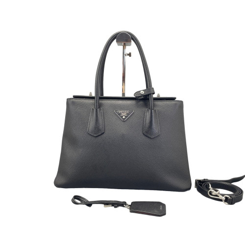 Prada Two-Way Bag Saffiano Calfskin Black