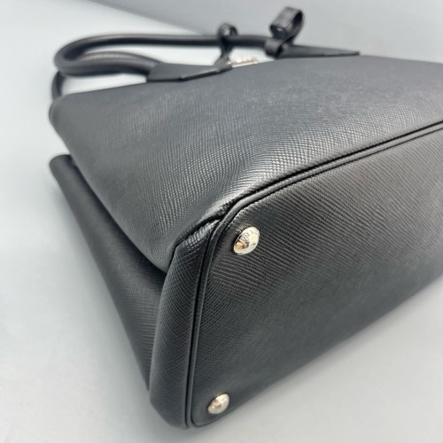 Prada Two-Way Bag Saffiano Calfskin Black