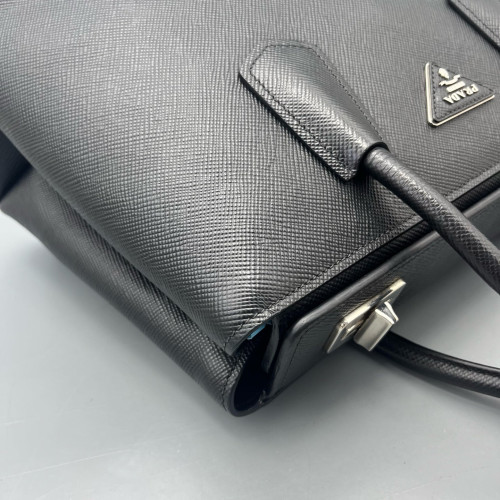 Prada Two-Way Bag Saffiano Calfskin Black