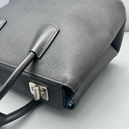 Prada Two-Way Bag Saffiano Calfskin Black