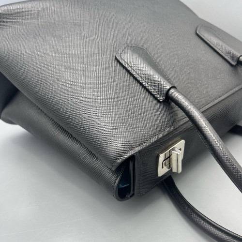 Prada Two-Way Bag Saffiano Calfskin Black