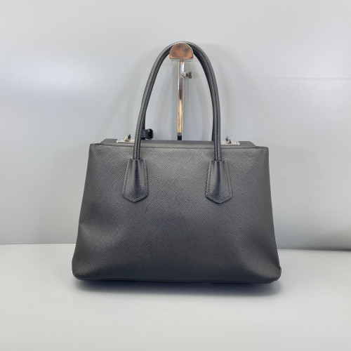 Prada Two-Way Bag Saffiano Calfskin Black