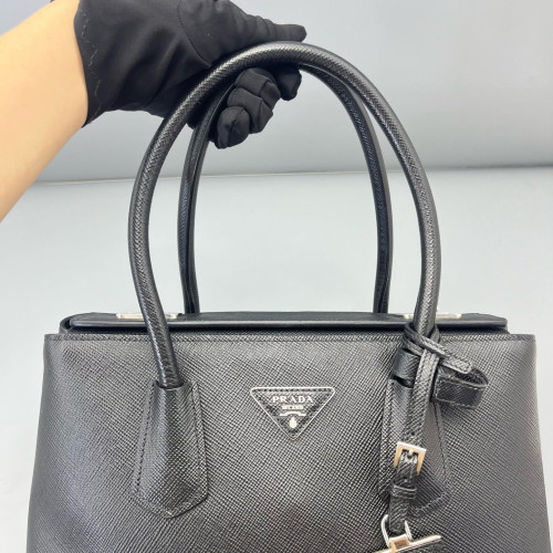 Prada Two-Way Bag Saffiano Calfskin Black