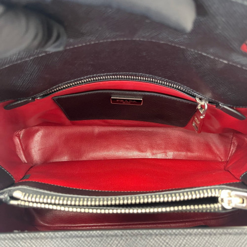 Prada Two-Way Bag Saffiano Calfskin Black