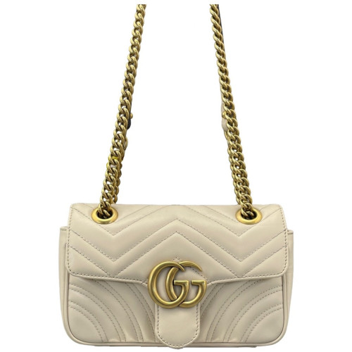 Gucci Mini GG Marmont Lambskin White Gucci Mini GG Marmont Lambskin White