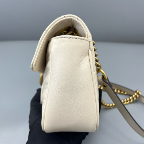 Gucci Mini GG Marmont Lambskin White Gucci Mini GG Marmont Lambskin White