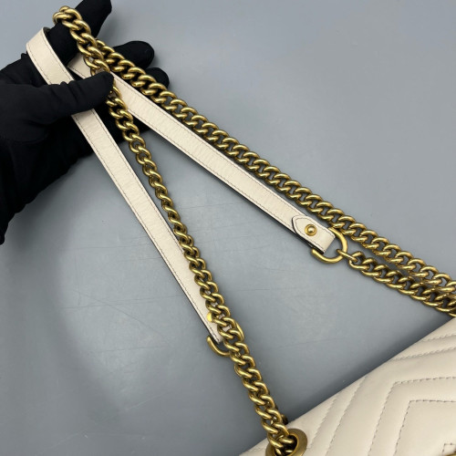 Gucci Mini GG Marmont Lambskin White Gucci Mini GG Marmont Lambskin White