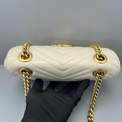 Gucci Mini GG Marmont Lambskin White Gucci Mini GG Marmont Lambskin White