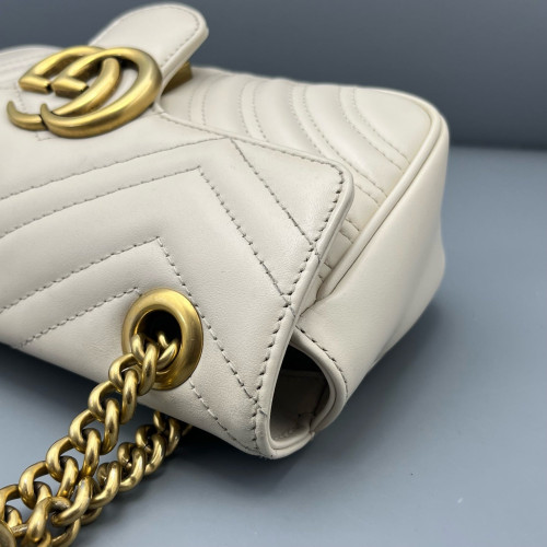 Gucci Mini GG Marmont Lambskin White Gucci Mini GG Marmont Lambskin White