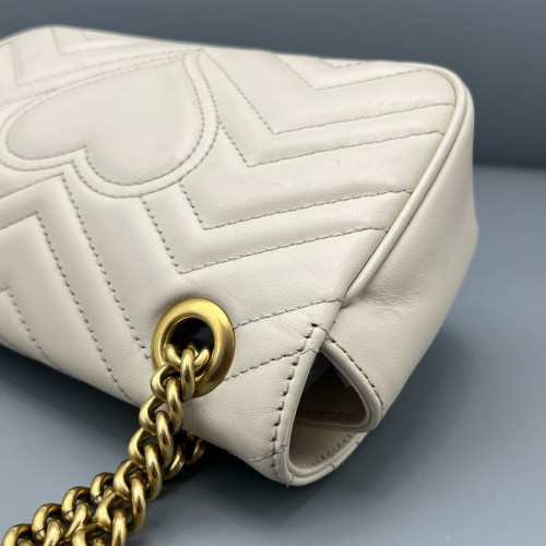 Gucci Mini GG Marmont Lambskin White Gucci Mini GG Marmont Lambskin White