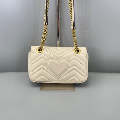 Gucci Mini GG Marmont Lambskin White Gucci Mini GG Marmont Lambskin White