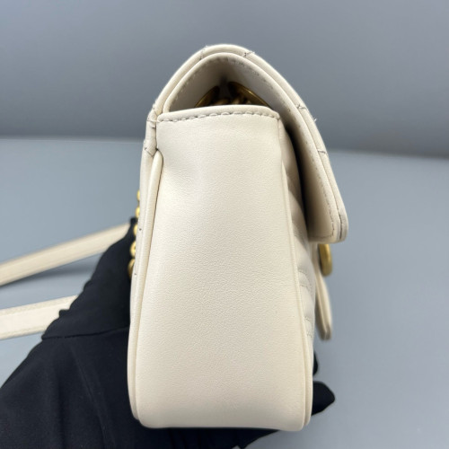 Gucci Mini GG Marmont Lambskin White Gucci Mini GG Marmont Lambskin White