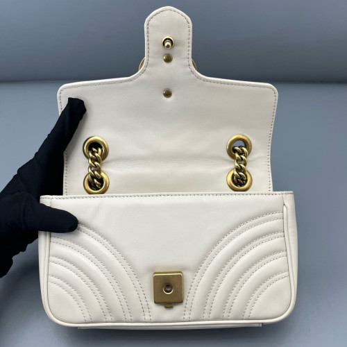 Gucci Mini GG Marmont Lambskin White Gucci Mini GG Marmont Lambskin White