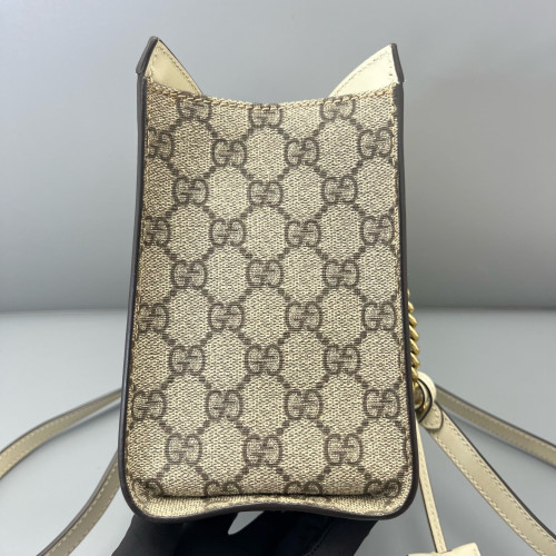 Gucci Small Padlock Tote GG Monogram White Brown