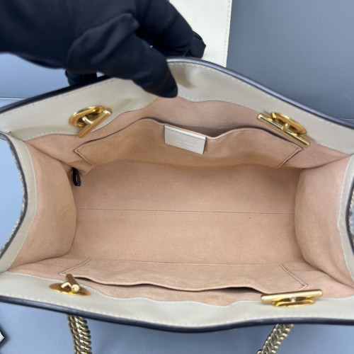 Gucci Small Padlock Tote GG Monogram White Brown