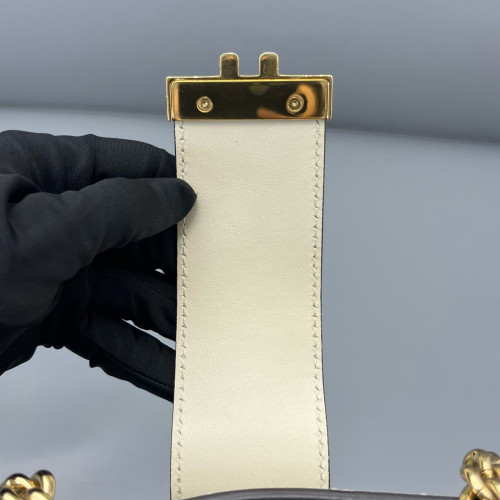 Gucci Small Padlock Tote GG Monogram White Brown