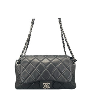Chanel Quilted Crossbody Bag Calfskin Black
