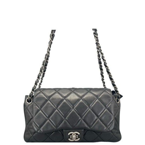 Chanel Quilted Crossbody Bag Calfskin Black