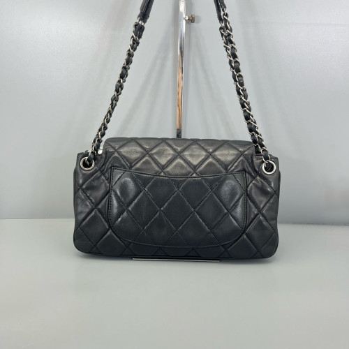 Chanel Quilted Crossbody Bag Calfskin Black