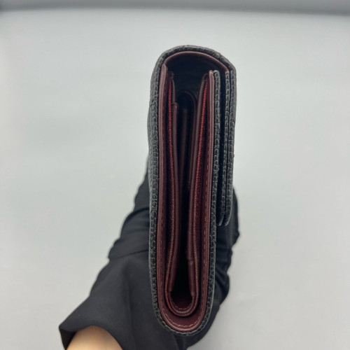 Chanel Quilted Continental Wallet Calfskin Black