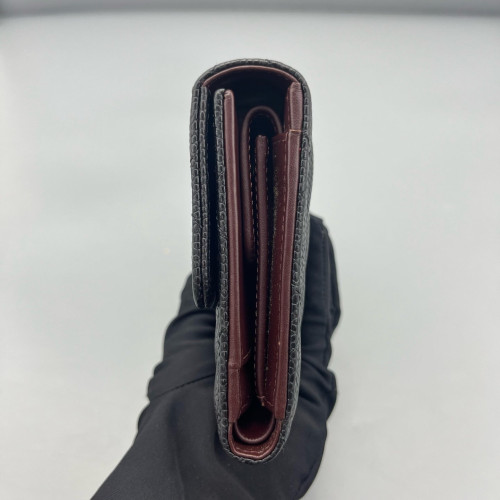 Chanel Quilted Continental Wallet Calfskin Black
