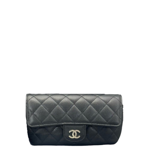 Chanel Quilted Wallet On Chain WOC Calfskin Black Chanel Quilted Wallet On Chain WOC Calfskin Black