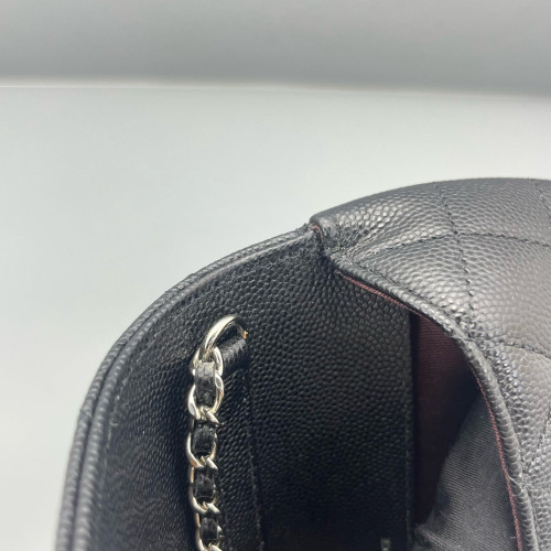 Chanel Quilted Wallet On Chain WOC Calfskin Black Chanel Quilted Wallet On Chain WOC Calfskin Black