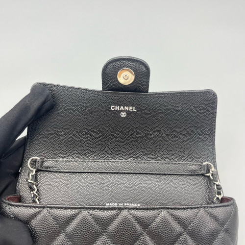 Chanel Quilted Wallet On Chain WOC Calfskin Black Chanel Quilted Wallet On Chain WOC Calfskin Black