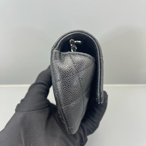 Chanel Quilted Wallet On Chain WOC Calfskin Black Chanel Quilted Wallet On Chain WOC Calfskin Black