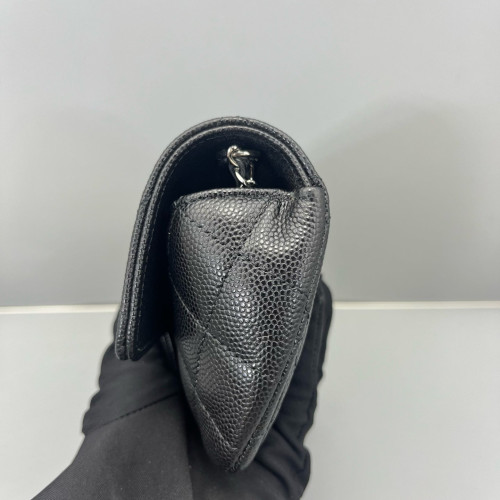 Chanel Quilted Wallet On Chain WOC Calfskin Black Chanel Quilted Wallet On Chain WOC Calfskin Black