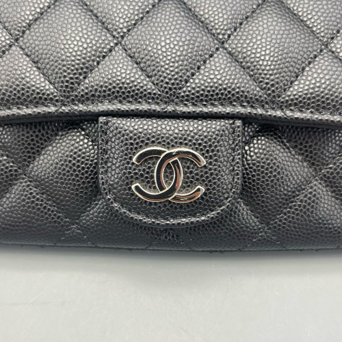 Chanel Quilted Wallet On Chain WOC Calfskin Black Chanel Quilted Wallet On Chain WOC Calfskin Black