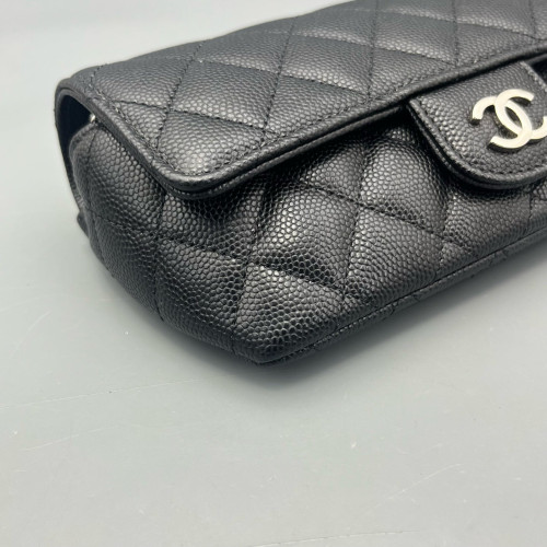 Chanel Quilted Wallet On Chain WOC Calfskin Black Chanel Quilted Wallet On Chain WOC Calfskin Black