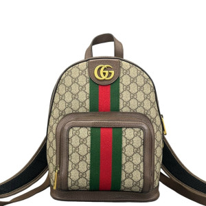 Gucci Backpack GG Supreme Monogram Beige Ebony Beige Brown