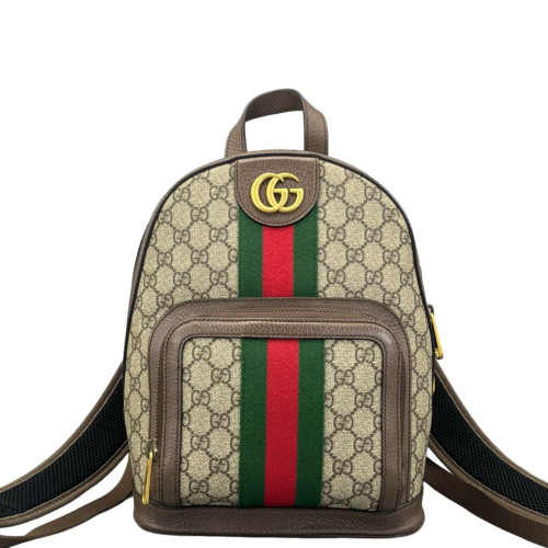 Gucci Backpack GG Supreme Monogram Beige Ebony Beige Brown