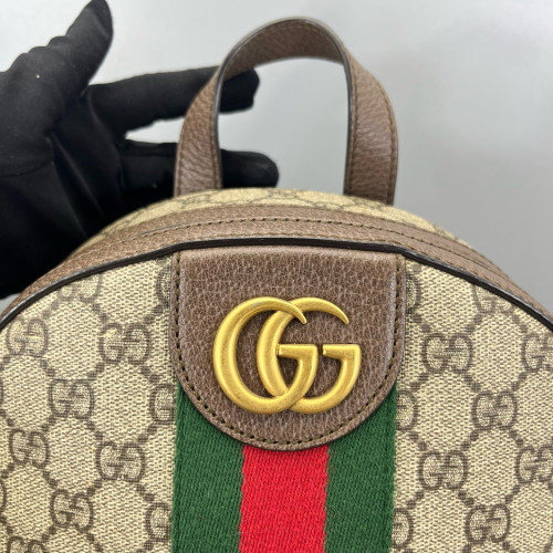 Gucci Backpack GG Supreme Monogram Beige Ebony Beige Brown