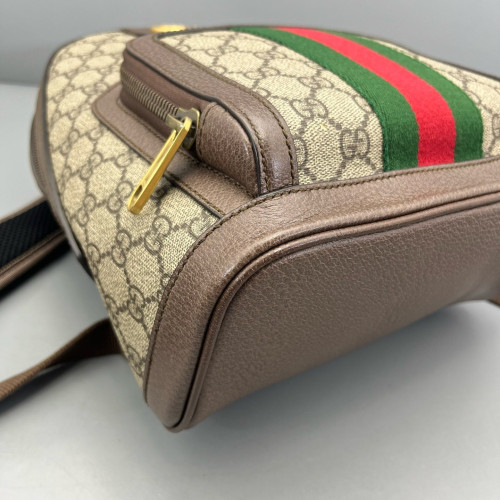 Gucci Backpack GG Supreme Monogram Beige Ebony Beige Brown