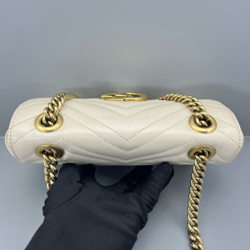 Gucci Mini GG Marmont Calfskin Pale Gold