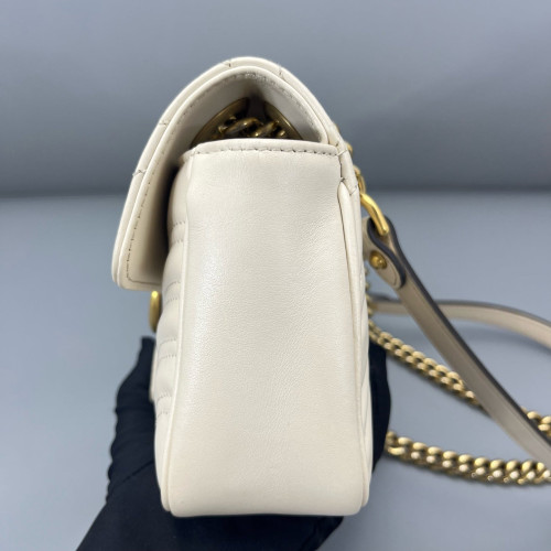 Gucci Mini GG Marmont Calfskin Pale Gold