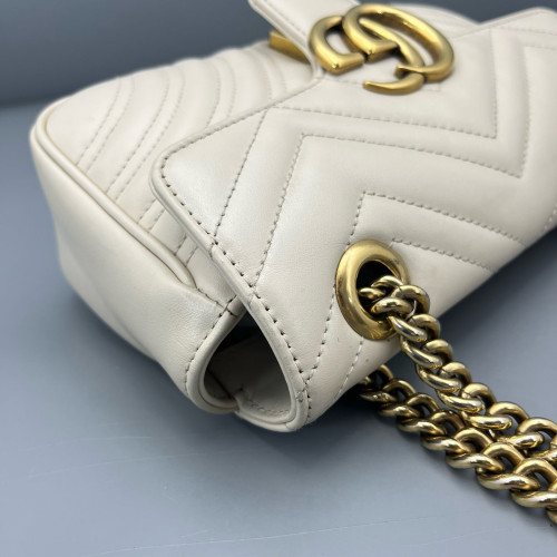 Gucci Mini GG Marmont Calfskin Pale Gold