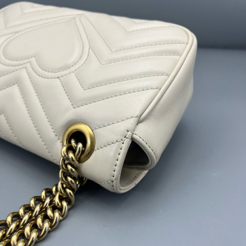 Gucci Mini GG Marmont Calfskin Pale Gold