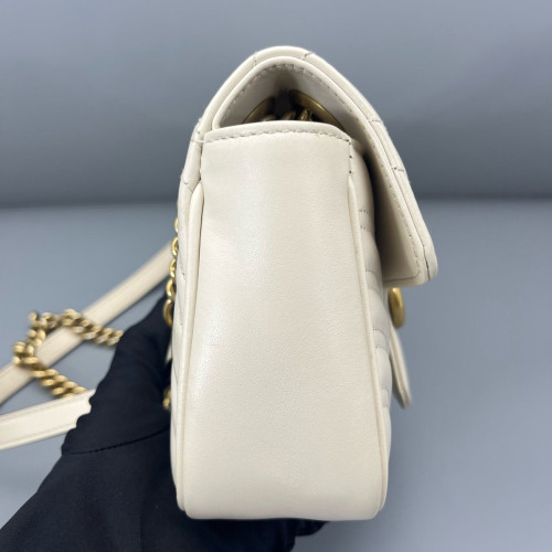 Gucci Mini GG Marmont Calfskin Pale Gold