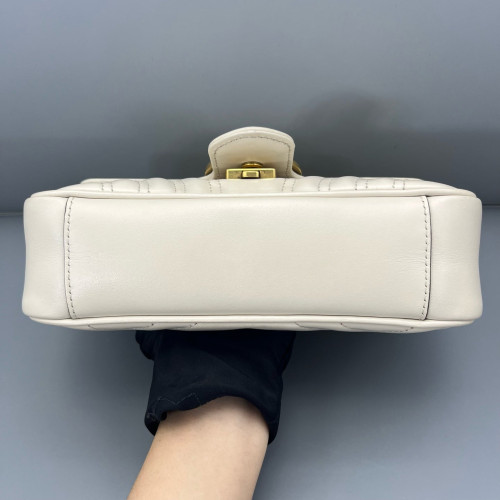 Gucci Mini GG Marmont Calfskin Pale Gold