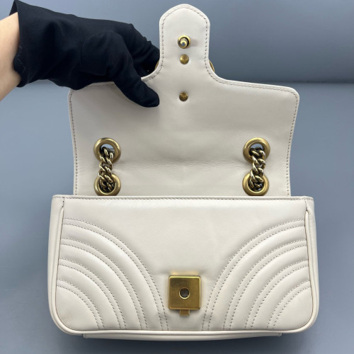 Gucci Mini GG Marmont Calfskin Pale Gold