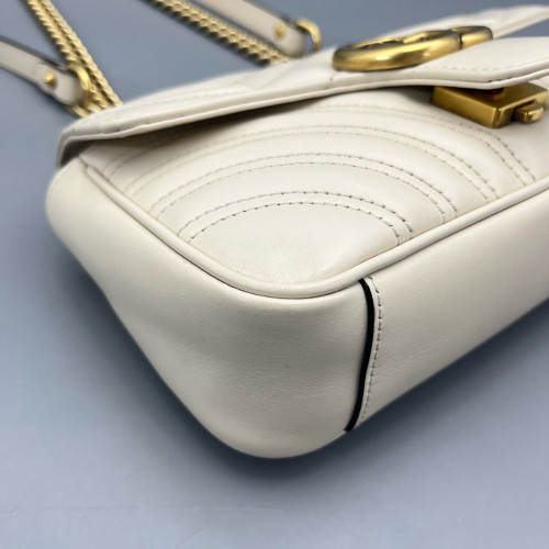 Gucci Mini GG Marmont Calfskin Pale Gold