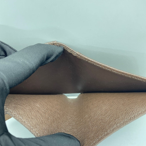 Louis Vuitton Compact Wallet Damier Ebene Brown