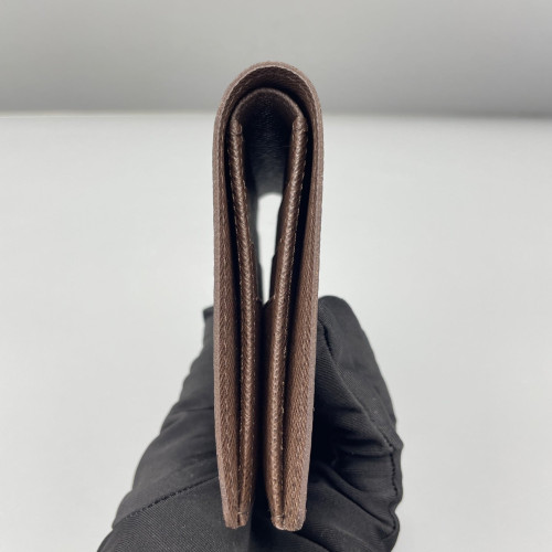Louis Vuitton Compact Wallet Damier Ebene Brown