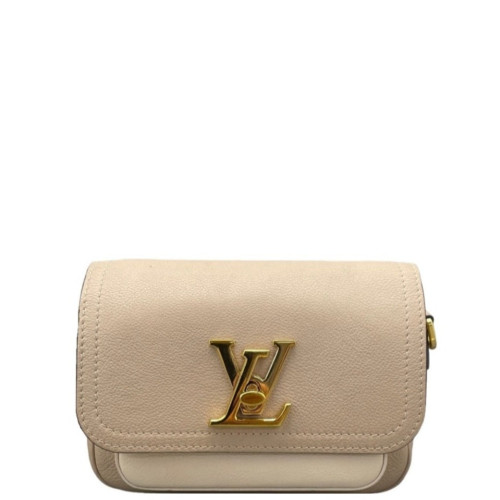 Louis Vuitton Lockme Tender Calfskin Khaki White