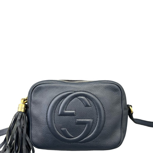 Gucci Tassel Camera Case Calfskin Black